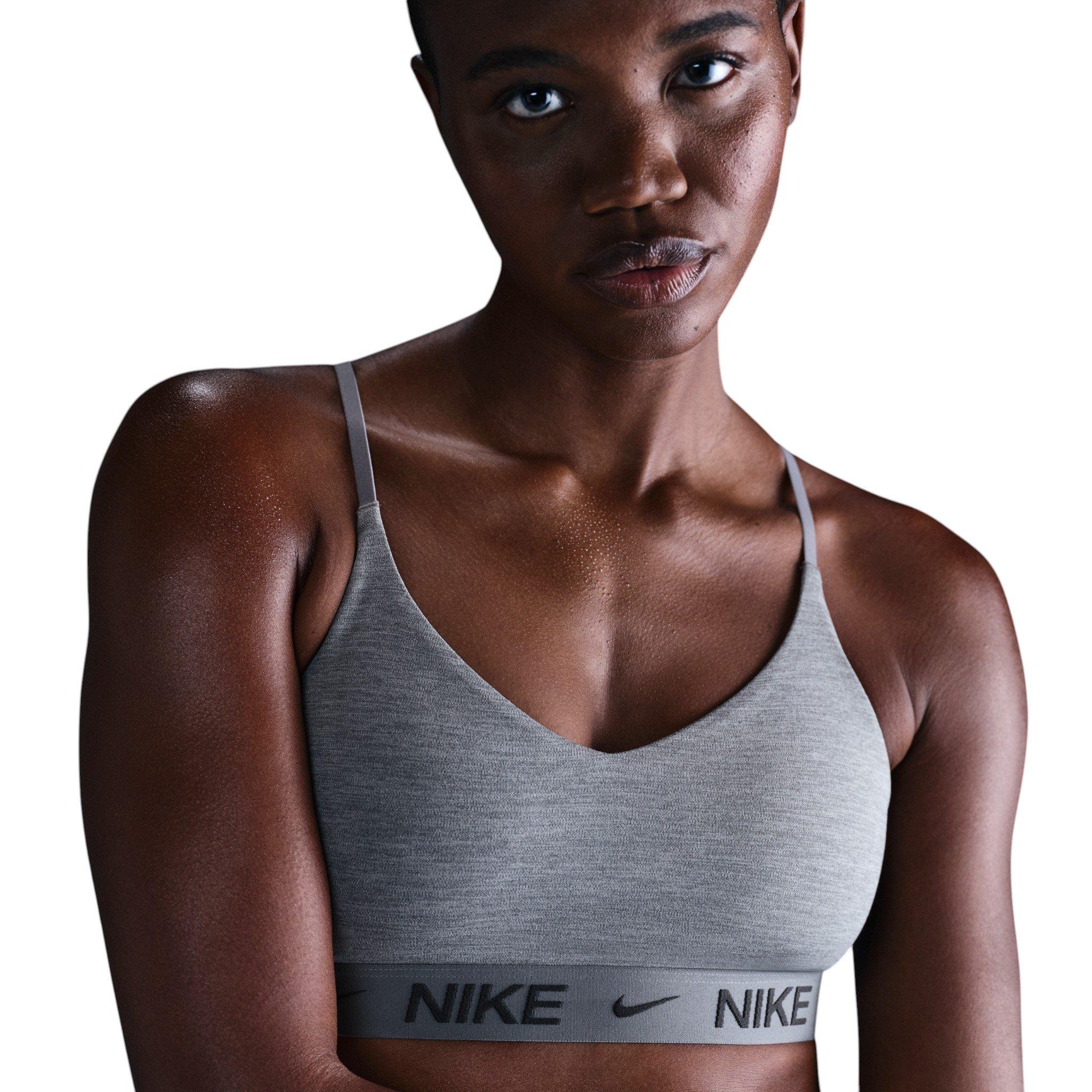 Nike Women's Indy Light Support Padded Adjustable Sports Bra - Grey - GREY